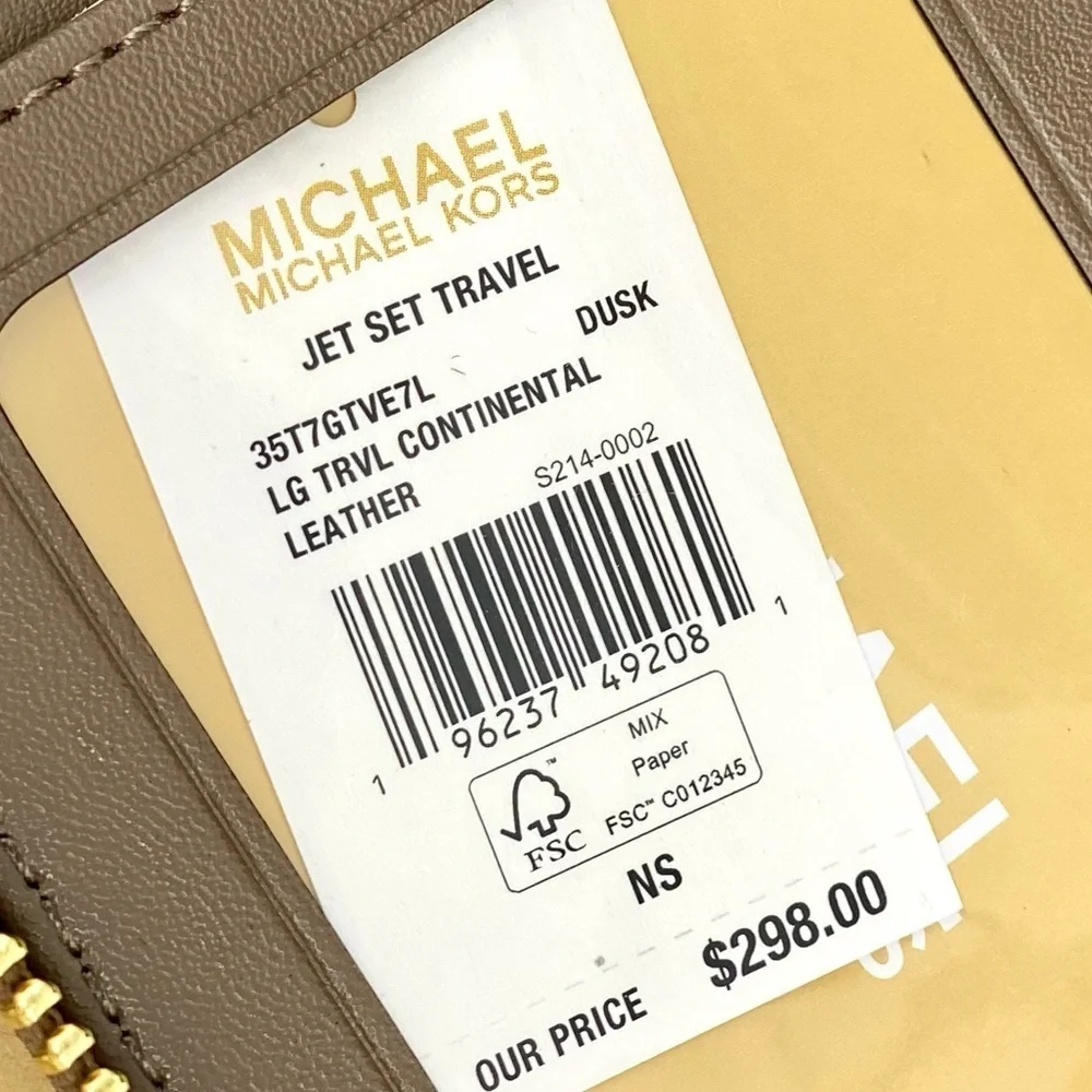 Michael Kors Large Continental Wallet Wristlet Dusk Color